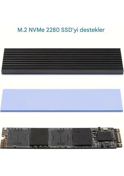 M.2 2280 SSD Nvme Soğutucu Alüminyum Alaşımlı Isı Emici