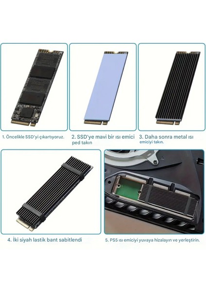M.2 2280 SSD Nvme Soğutucu Alüminyum Alaşımlı Isı Emici