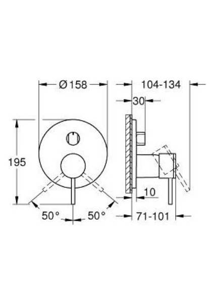 Atrio Tek Kumandalı Banyo Bataryası - 24356DA0