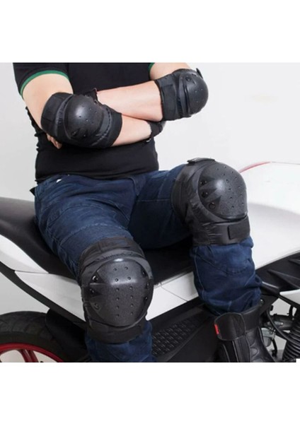 Motosiklet Dizlik Dirseklik Set Bantla Sıkma Özellikli Motor Dizlik Dirseklik Takımı