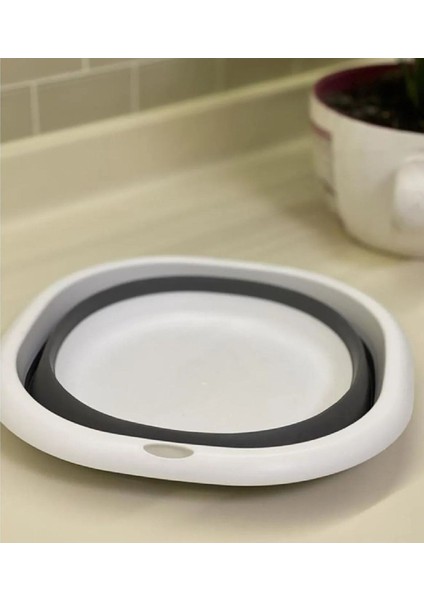 Katlanılabilir Kare Badya 2.7 Litre Lüks Badya Bulaşıklık Sebze Meyve Yıkama 25 X 25 CM