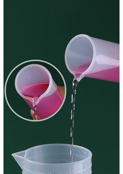 10 Adet 250 ml Plastik Sıvı Hassas Ölçüm Aleti Pp Class B Mezur THR294