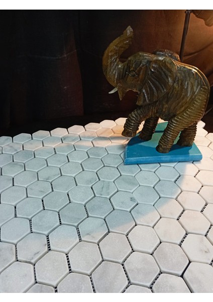 2 Inch Hexagon Mugla Beyazı Eskitme Mozaik fiyatları