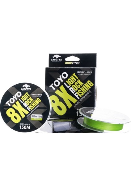 Toyo Green 8X Light Rock Fishing 150 mt İp Misina