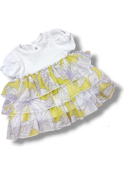 Kız Bebek Çiçekli Elbise 50554
