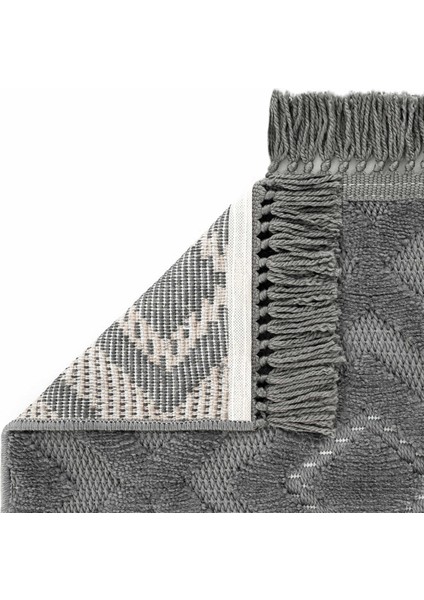 Stone 1089 Antrasit Kaymaz Taban Koridor Halı Kesme Yolluk Mutfak Halı Modern Salon Halısı fırsatları