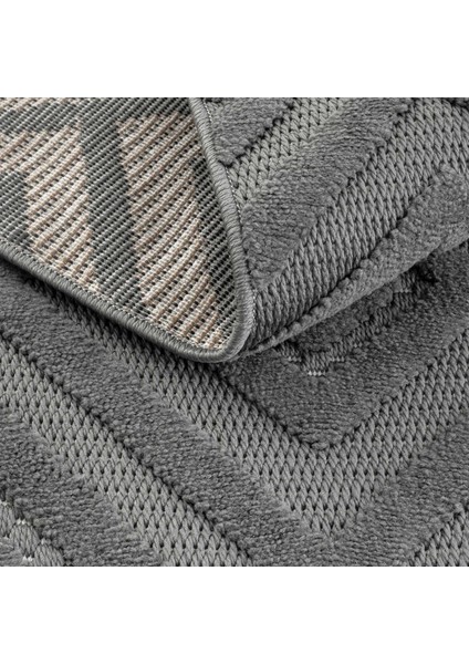 Stone 1089 Antrasit Kaymaz Taban Koridor Halı Kesme Yolluk Mutfak Halı Modern Salon Halısı