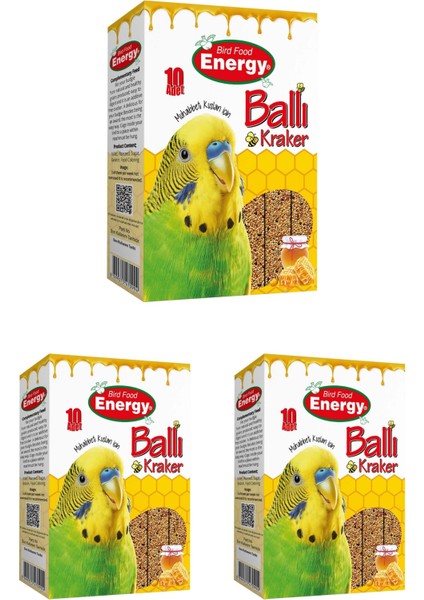 Ballı Muhabbet Kuşu Krakeri 10'lu - 3 Adet