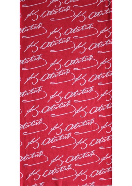 Atatürk Imza Desenli Boyunluk Baf Bandana