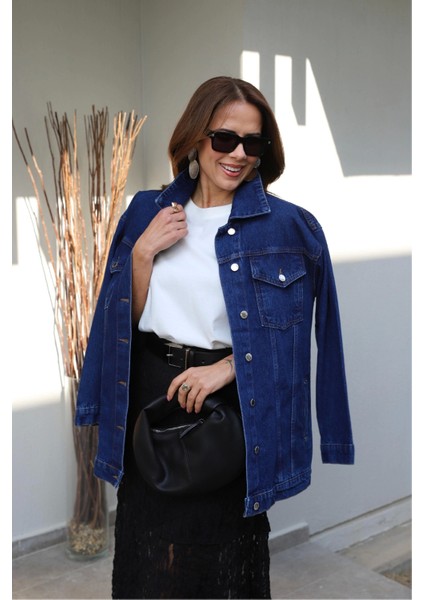 Cep Detay Jean Ceket