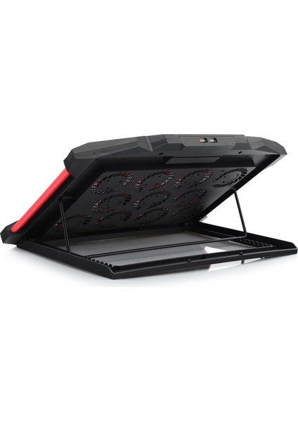 X100R Kırmızı Ledli 11 Fanlı Laptop Soğutucu 8 Ayarlanabilir Yükseklikli Notebook Dizüstü Standı