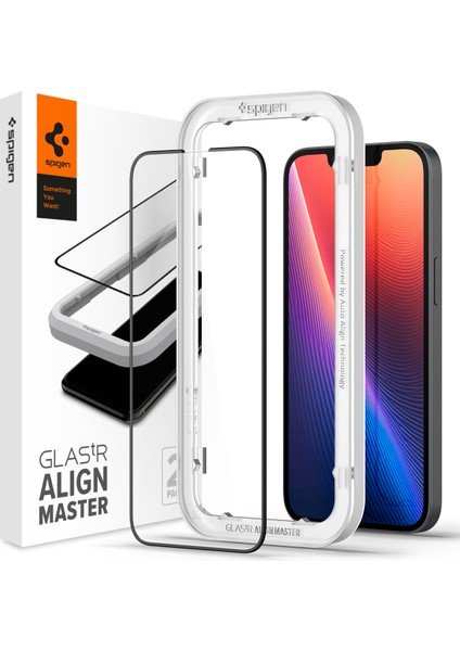 iPhone 14 / 13 / 16e / 13 Pro Cam Ekran Koruyucu Kolay Kurulum GLAS.tR AlignMaster Full Cover HD Black - AGL03725