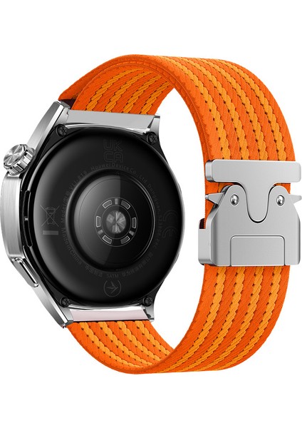 Xiaomi Amazfit Pace Kordon 22MM Örgü Tasarım Hasır Kordon Naylon Elastik Esnek Metal Toka