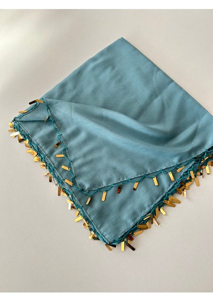 El Emeği Pul Oyası Yazma Tülbent Yemeni El Işi 100X100 cm