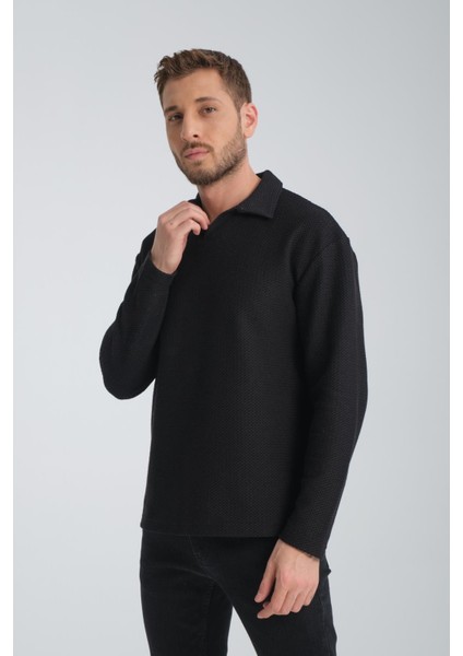 %100 Pamuklu Erkek Gömlek Yaka Sweatshirt fiyatları