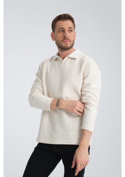 %100 Pamuklu Erkek Gömlek Yaka Sweatshirt fiyatları