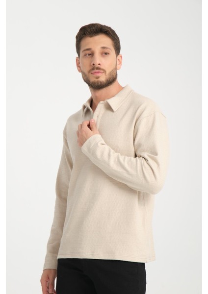 %100 Pamuk Uzun Kollu Erkek Sweatshirt - Konforlu ve Şık