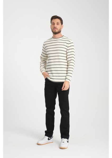 %100 Pamuk Uzun Kollu Çizgili Erkek Sweatshirt indirimleri