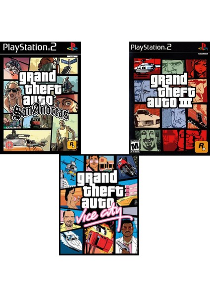 Playstatıon 2 Grand Theft Auto Gta 3 Oyunluk Seri Bir Arada Sadece Çipli Cihazlar Için! DVD Rom