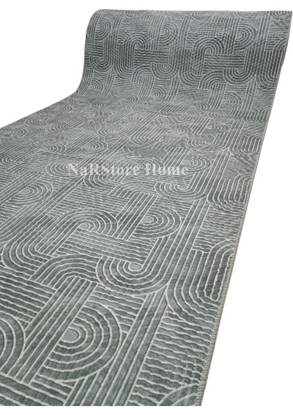 Elit Rölyef Antrasit Beyaz Kabartmalı Kaymaz Taban Yıkanabilir Kesme Yolluk Halı fiyatları