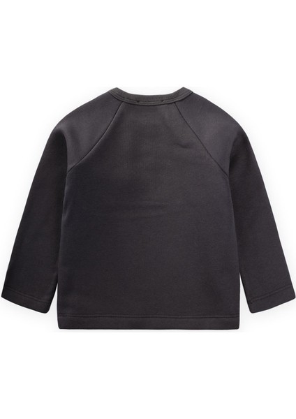 Reglan Kol Nakışlı Sweatshirt 1-5 Yaş Antrasit