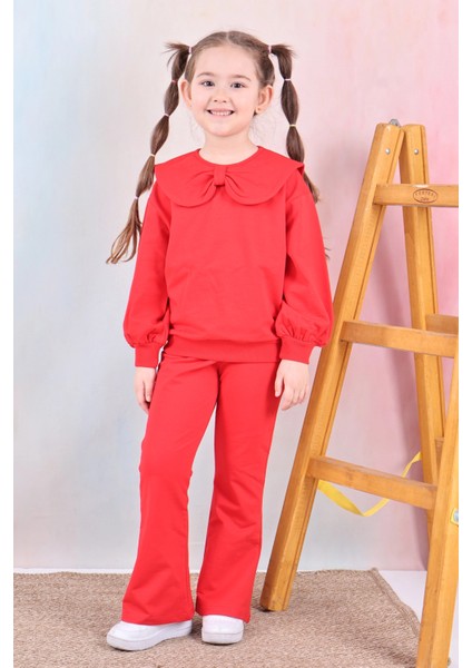 Yakası Fiyonklu Kız Çocuk Takım 50651