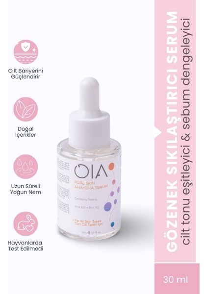 Pure Skin AHA + BHA Purifying Serum 30 ml | Salisilik, Sitrik, Malik, Laktik Ve Glikolik Asit