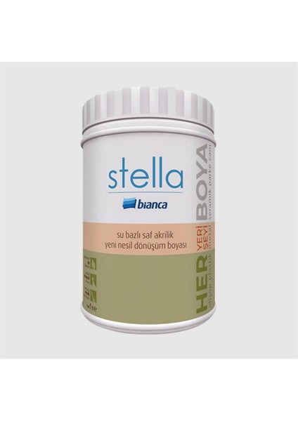 Antik Beyaz 1 Litre Stella Su Bazlı Saf Akrilik Boya (611G_1020_1.00)