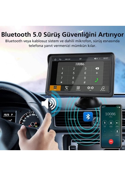 7inç Carplay&android Auto Kablosuz Tak Çalıştır Multimedya Taşınır Apple Carplay Mirrorlink