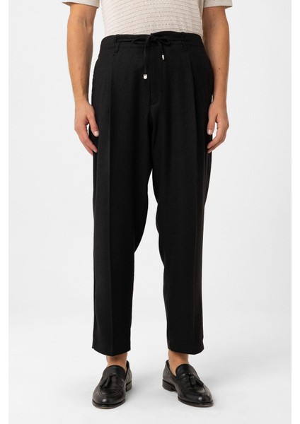 Siyah Jogger Relaxed Fit Erkek Pantolon