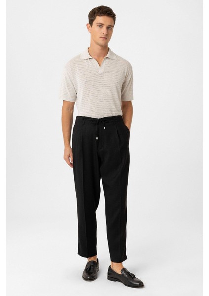 Siyah Jogger Relaxed Fit Erkek Pantolon fiyatları