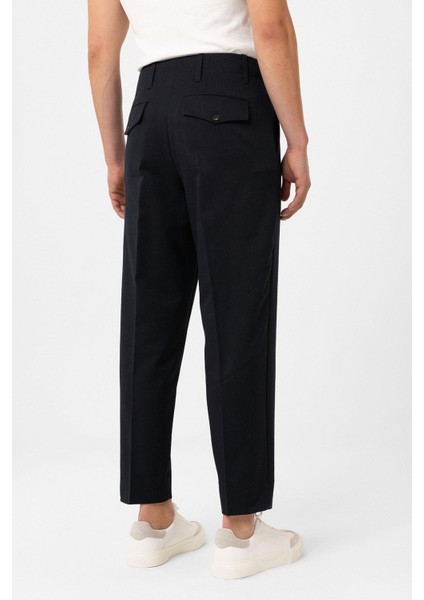 Lacivert Yüksek Bel Straight Fit Erkek Pantolon fırsatları