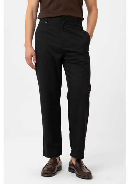 Siyah Straight Fit Erkek Pantolon
