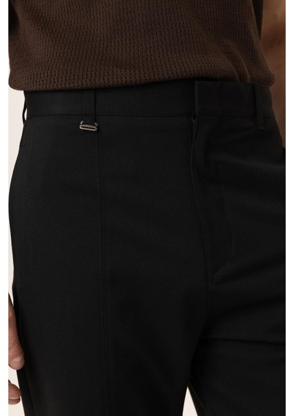 Siyah Straight Fit Erkek Pantolon fırsatları