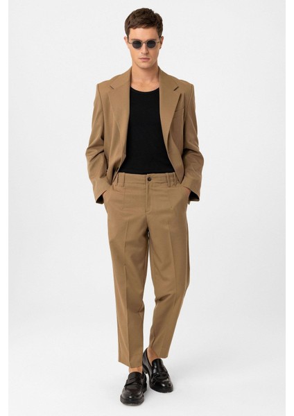 Camel Yüksek Bel Straight Fit Erkek Pantolon fiyatları