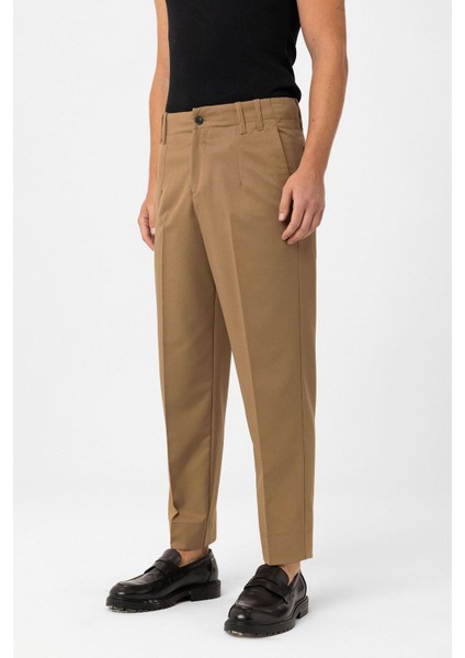 Camel Yüksek Bel Straight Fit Erkek Pantolon modelleri