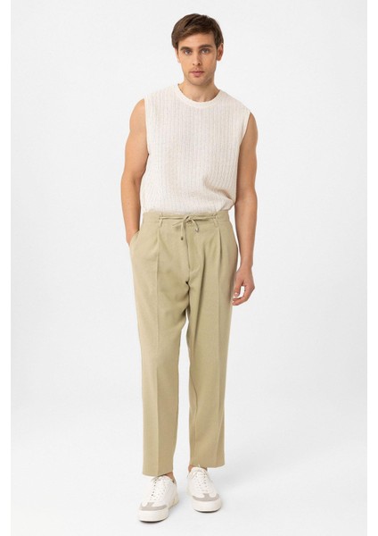 Açık Haki Jogger Relaxed Fit Erkek Pantolon fiyatları