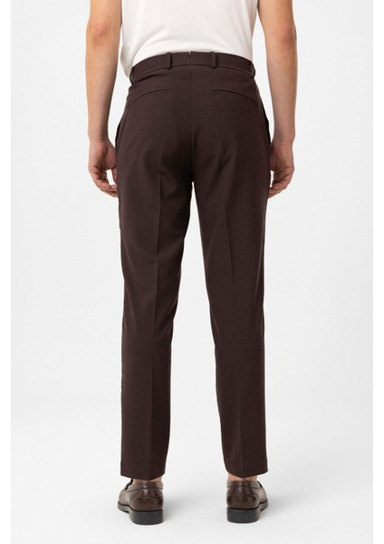 Kahve Slim Fit Comfort Erkek Pantolon indirimleri
