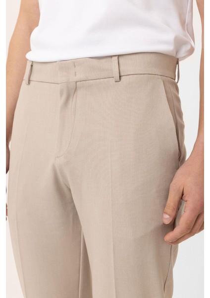 Bej Slim Fit Comfort Erkek Pantolon modelleri