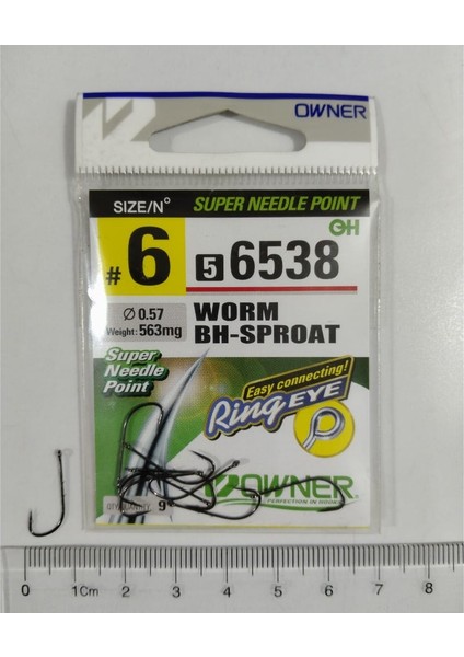 56538 Worm Bh-Sproat Black Chrome Iğne