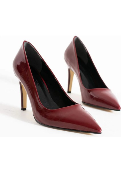 (Pine Cone) Kadın Stiletto Ayakkabı Bordo