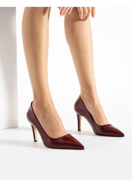 (Pine Cone) Kadın Stiletto Ayakkabı Bordo