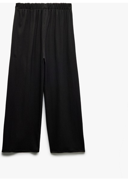 Bağlama Detaylı Rahat Kalıp Yırtmaçlı Geniş Paça Pantolon fırsatları