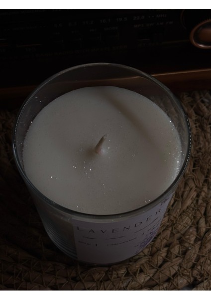 Cam Kavanozda Simli Lavanta Kokulu Mum - Doğal Soya Wax - 200 gr modelleri