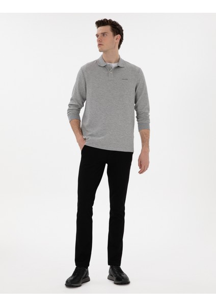 Erkek Siyah Slim Fit Kanvas Pantolon 50311631-VR046 modelleri