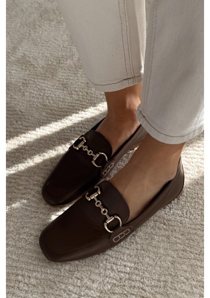 Suits Kahverengi Hakiki Deri Loafer