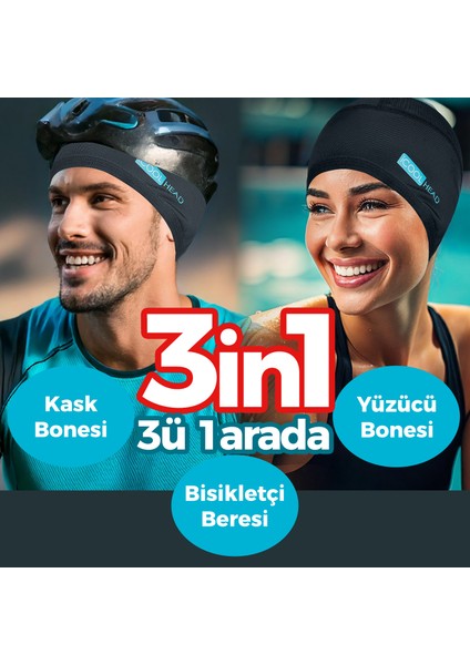 Bisikletçi Beresi, Yüzücü Bonesi, Deniz Bonesi, Havuz Bonesi, Kask Beresi, Yürüyüş Başlığı (Mint Yeşil) fiyatları