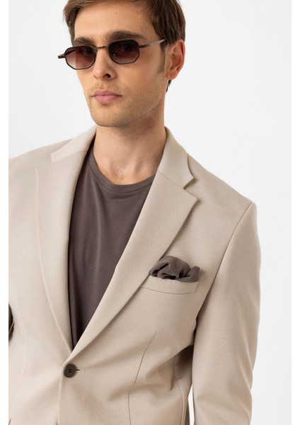 Bej Slim Fit Comfort Erkek Takım fırsatları