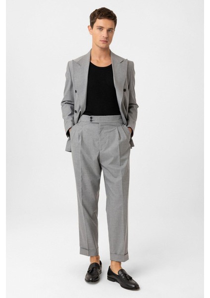 Gri Kruvaze Kapama Italyan Kesim Erkek Takım fiyatları