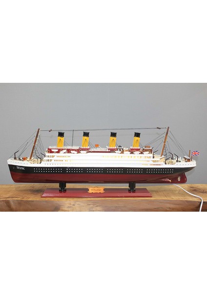 Ahşap Titanik Gemisi Ledli 80X30 cm
